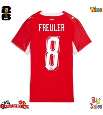 Switzerland Remo Freuler #8 Replica Home Stadium Shirt for Women World Cup 2026 Short Sleeve